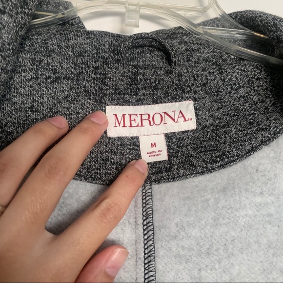 Grey Hooded Coat Merona - Picture 3 of 4